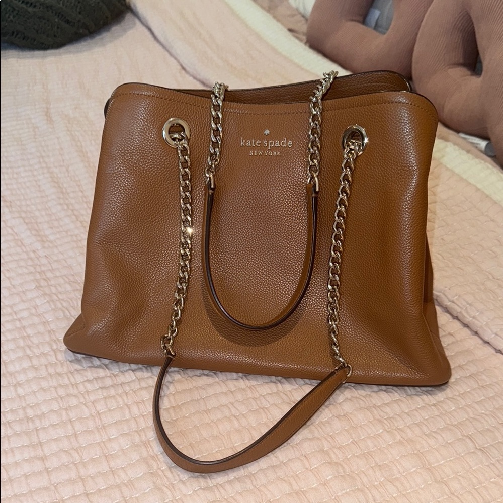 Kate Spade Brown Shoulder Bag with Chain Straps